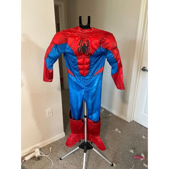 Boys Spider-man Halloween Costume - Full Outfit with Boot Covers - Picture 1 of 9